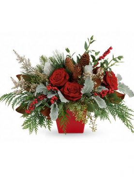 Red Holiday Joy Bouquet  #1