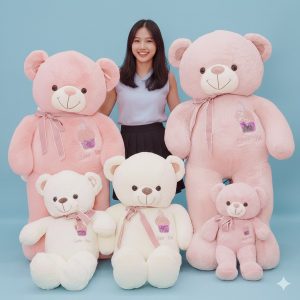 Teddy bear plush gift in multiple sizes, Ho Chi Minh City delivery